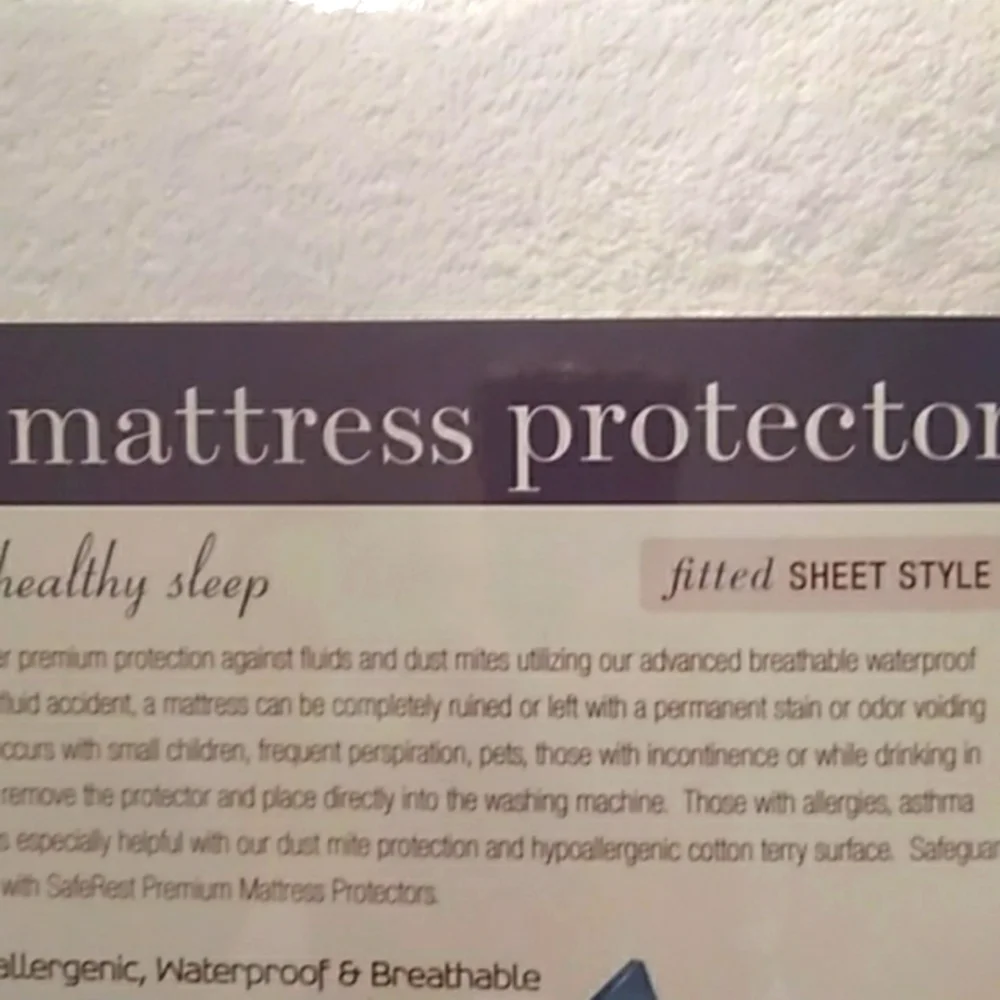Safe rest twin premium mattress protector.